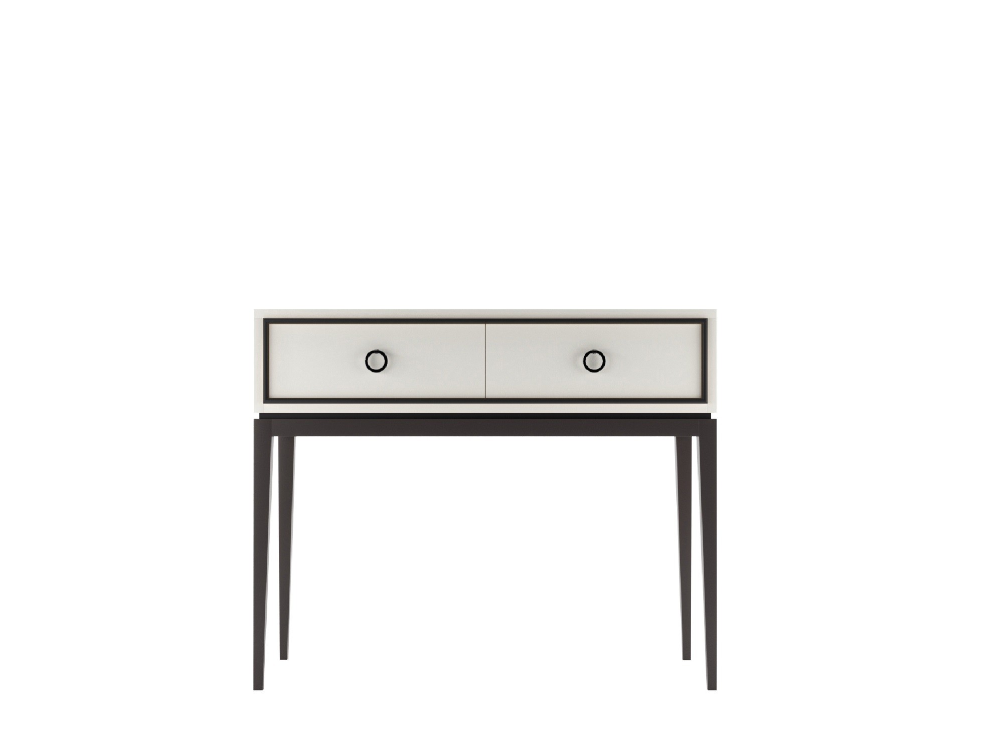 Консоль малая с 2-мя ящиками Nice (Молочный/Черный - )