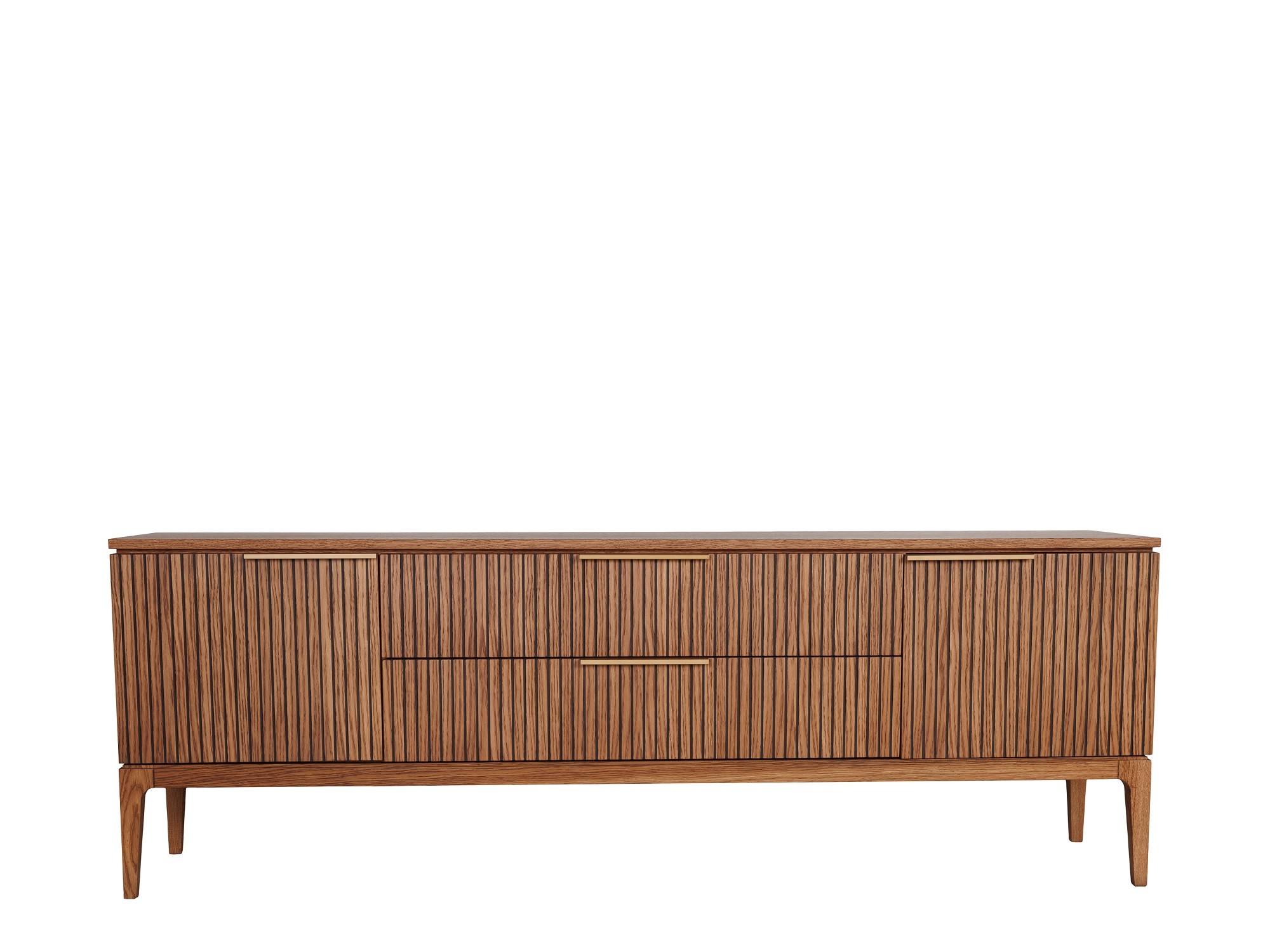 Тумба ТВ с 2-мя ящиками и 2-мя распашными фасадами Bryce (Дуб Честерфилд - )