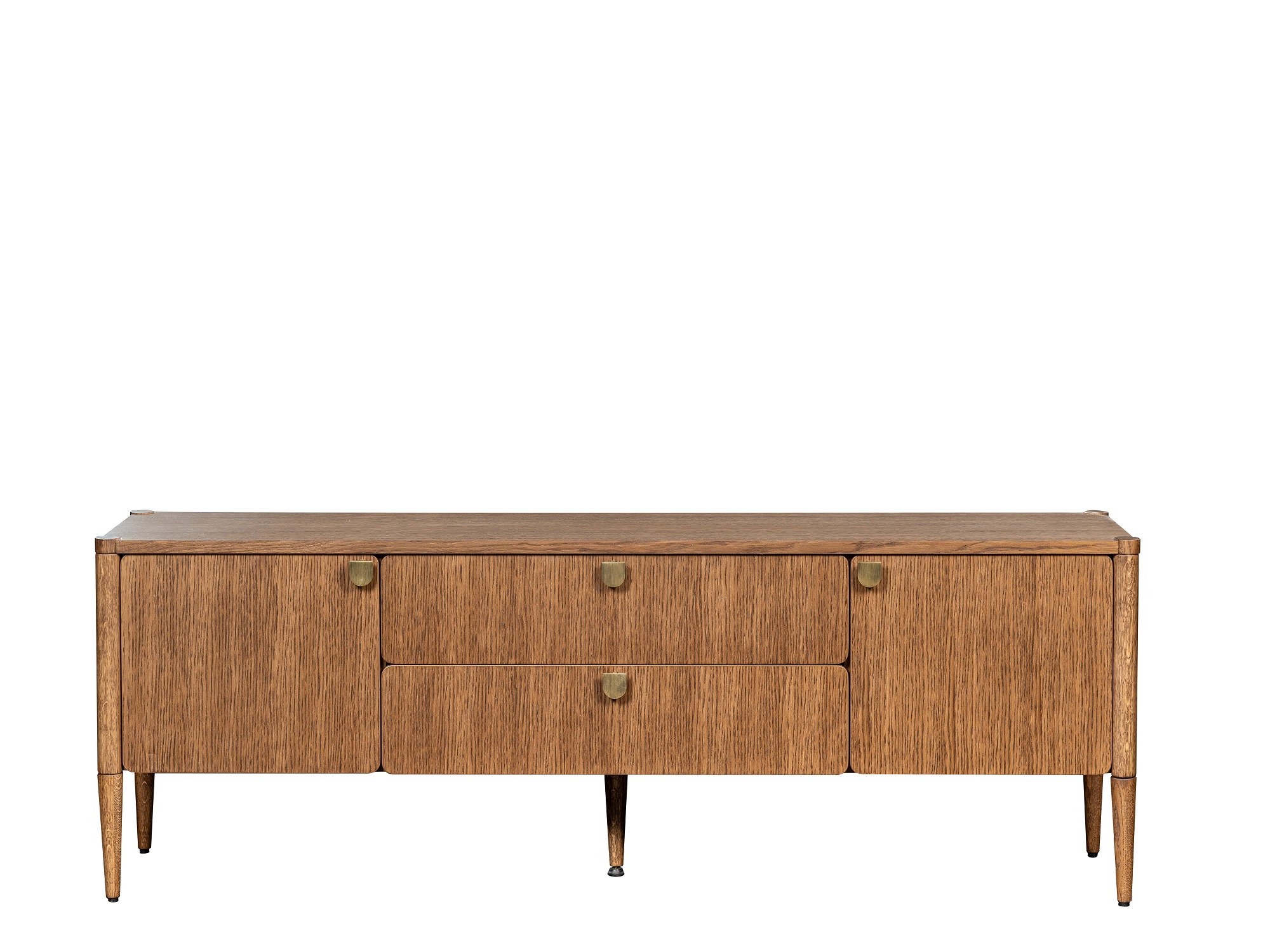 Тумба ТВ с 2-мя ящиками и 2-мя распашными фасадами Gven (Глейс американский орех - )