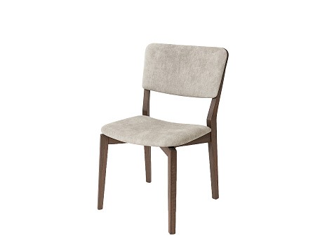 Стул CHESTER мягкая спинка (Глейс американский орех - Микровелюр Montale Серый - col.2 sand)